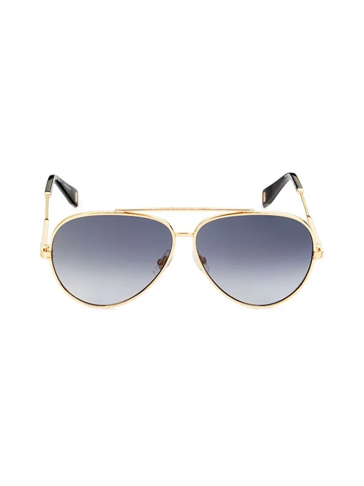 Marc Jacobs 60MM Aviator Sunglasses, Dark Gray