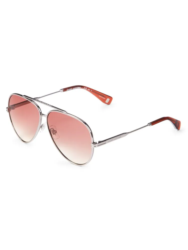 Marc Jacobs 60MM Aviator Sunglasses, Dark Gray