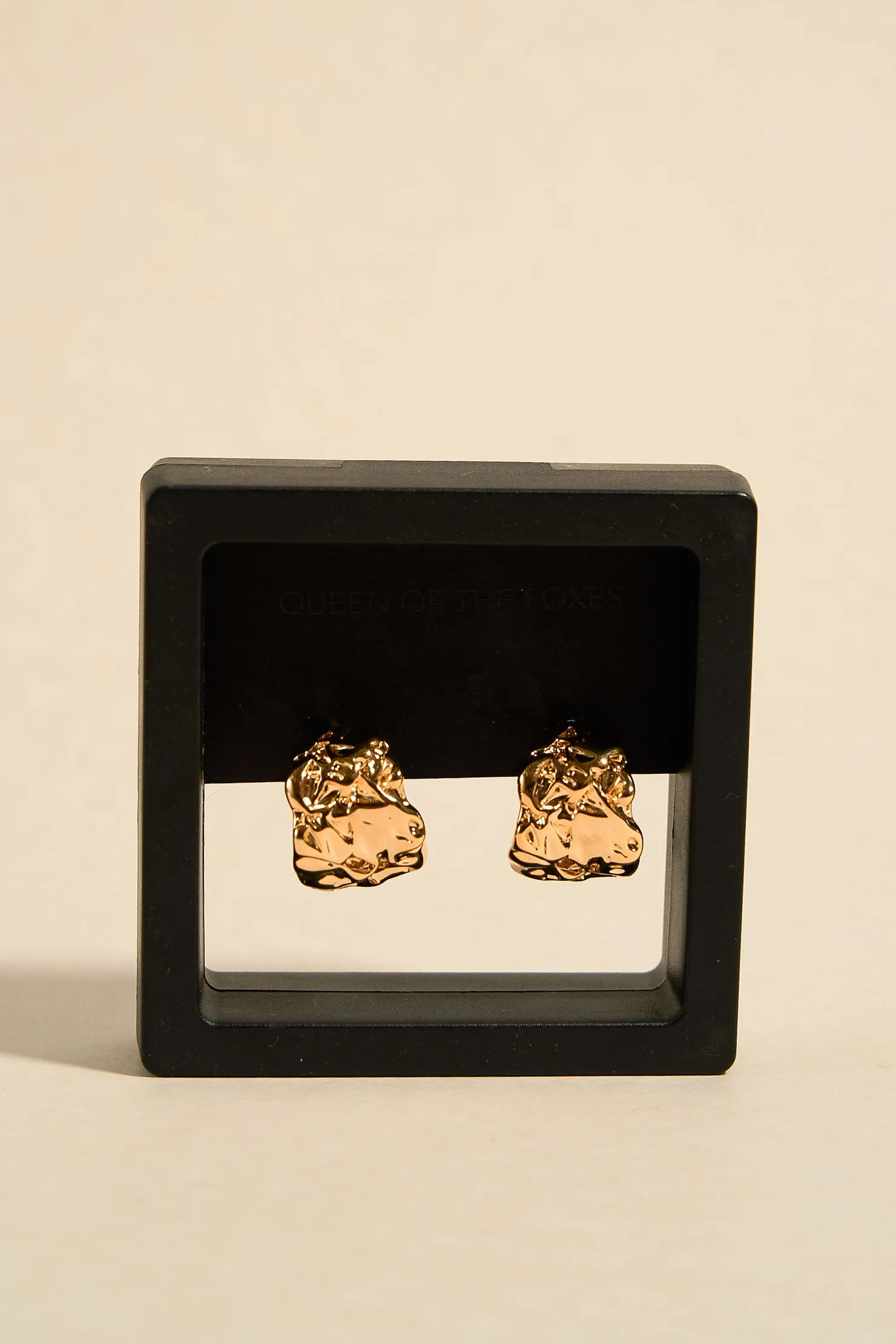 Molten Drop Gold Earrings