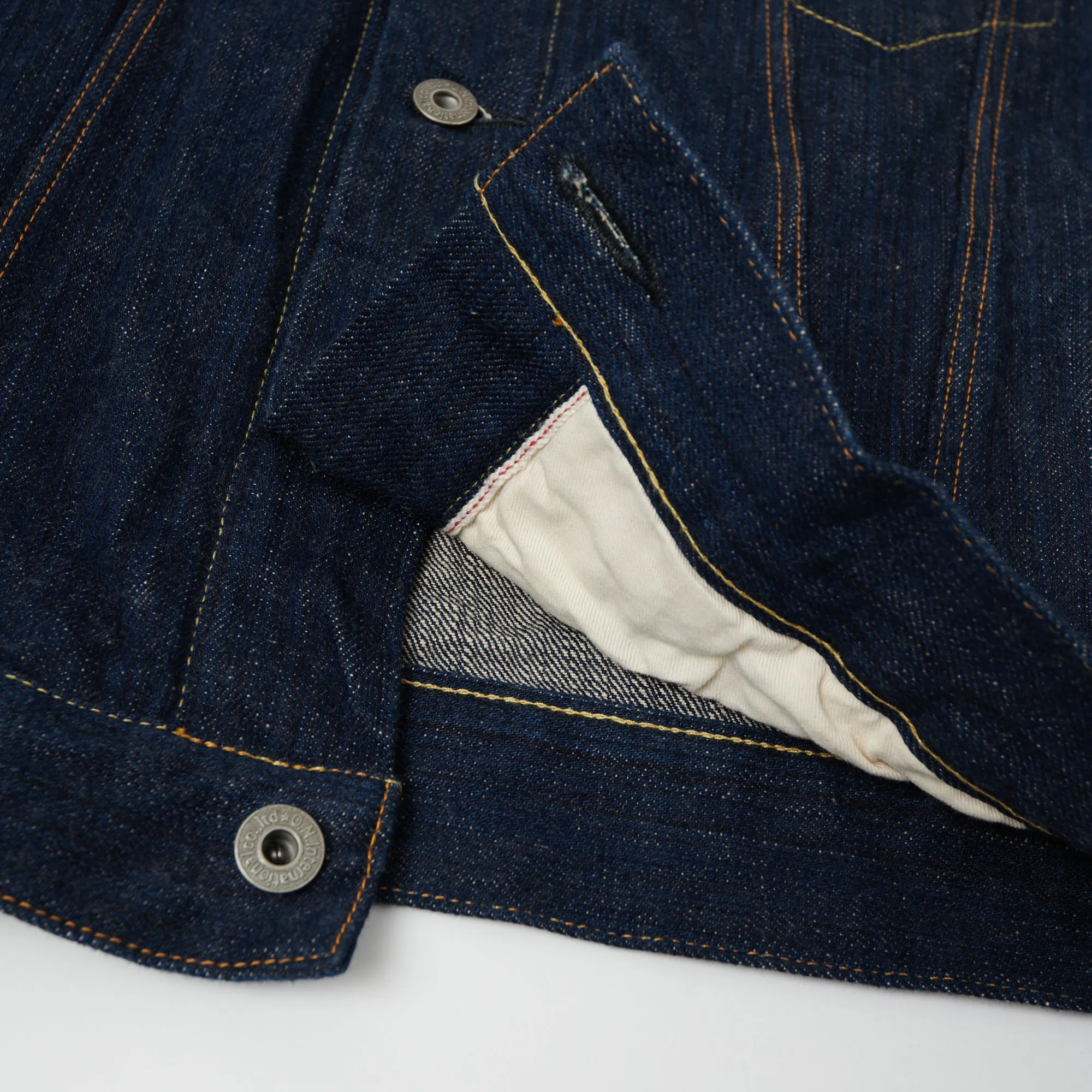 ONI 02525P-SHM 'Kiwami' Semi Hand Made 16oz Type III Denim Jacket - Rinsed