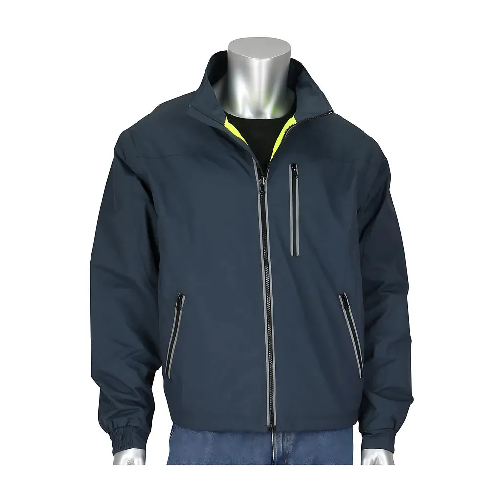 PIP 333-1500-R/M ANSI Type R Class 3 4-in-1 Reversible Dark Gray Bottom Multi-Seasonal Windbreaker with Detachable Sleeves