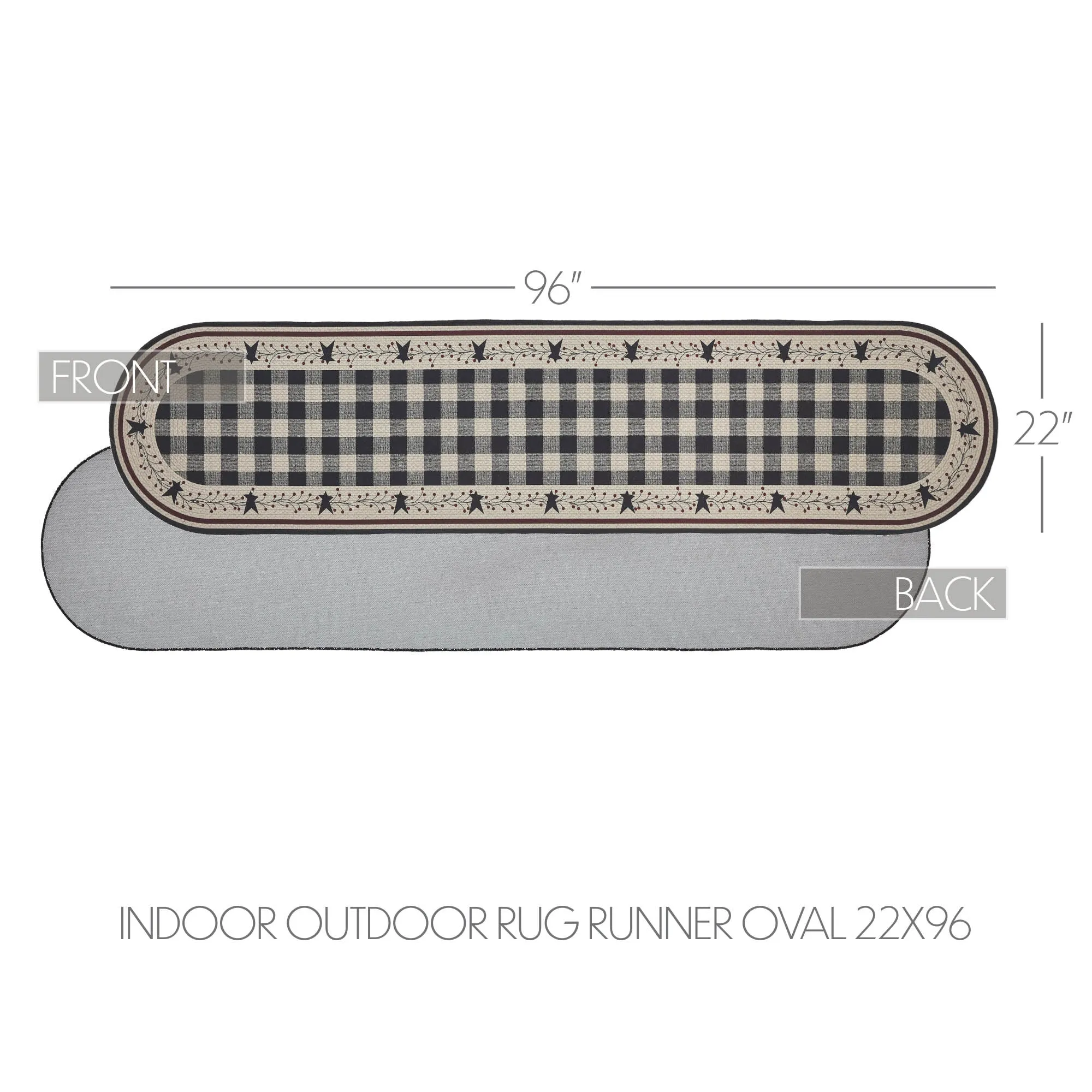 Pip Vinestar Polyester Rug/Runner Oval 22x96
