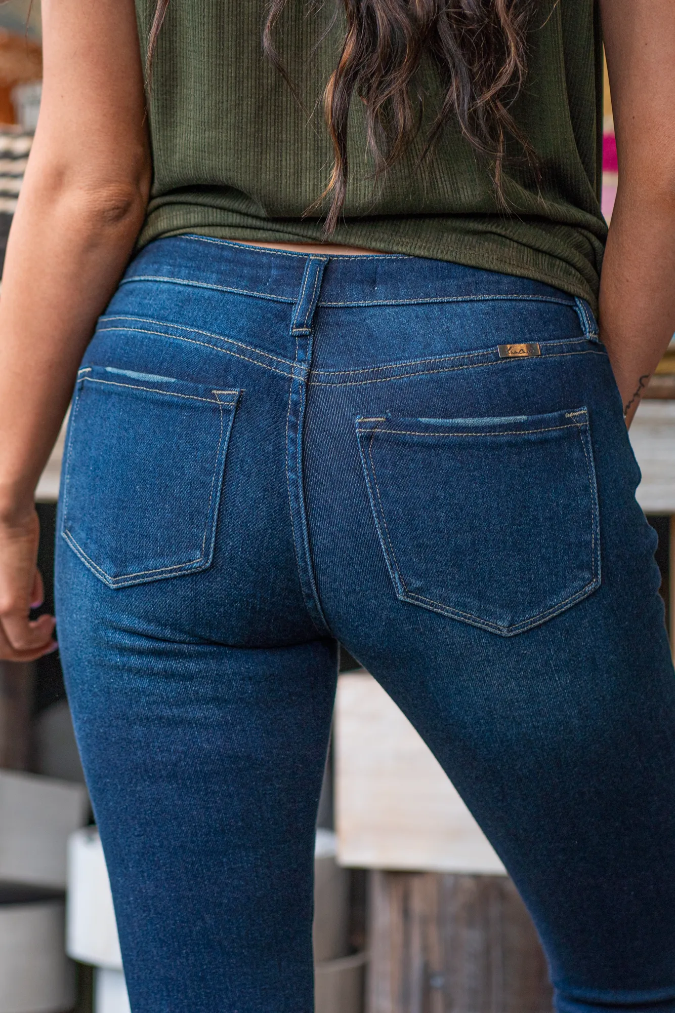 Plus Size Aurora Mid Rise Cuffed Hem Skinny