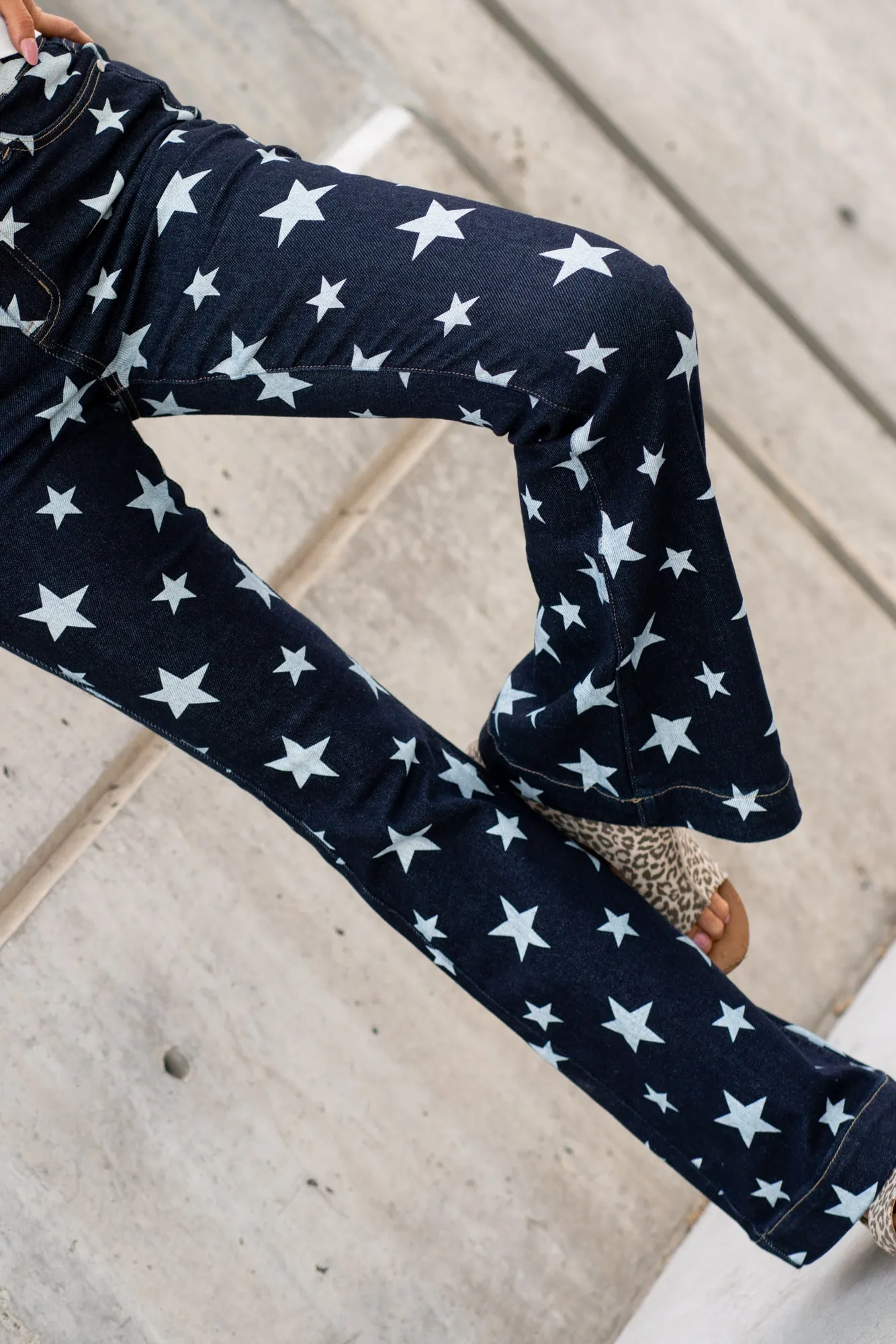 Plus Size Stars All Over High Rise Flare