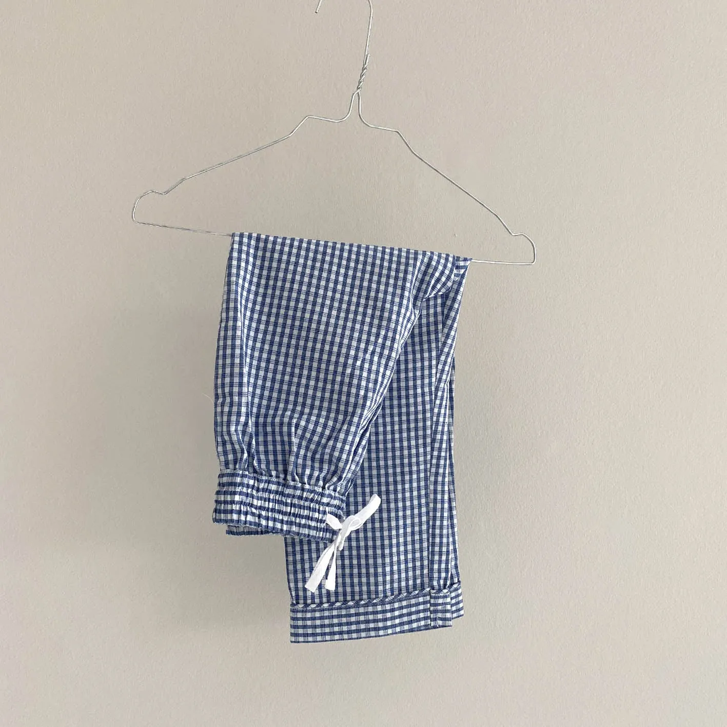 PYJAMAS PANTS // KIDS // BLUE CHECKS COTTON POPLIN