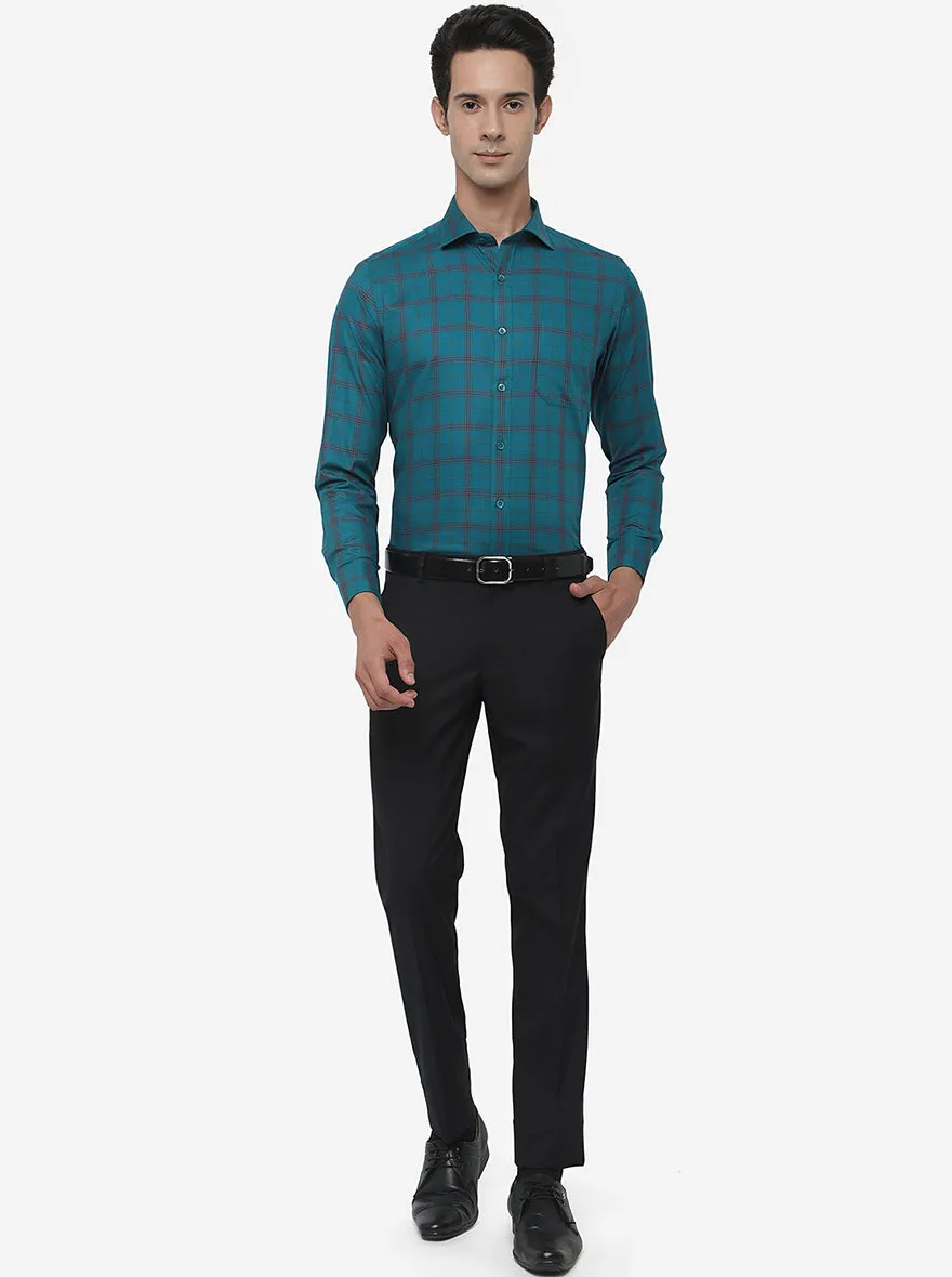 Rama Checked Slim Fit Formal Shirt | Metal