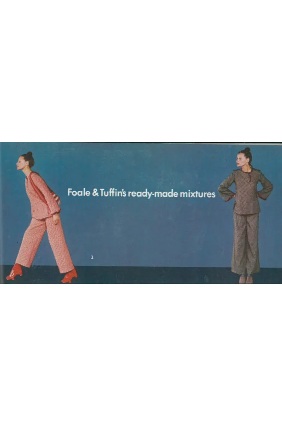 Rare 1971 Marion Foale and Sally Tuffin Red & White Check 'Pajama' Pant Set