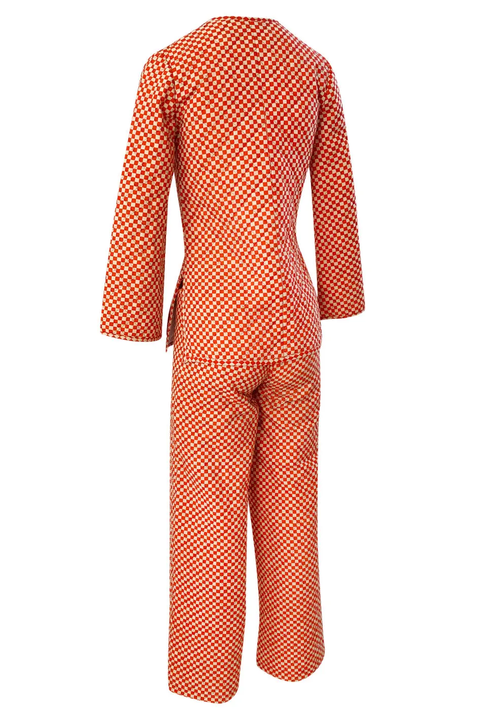Rare 1971 Marion Foale and Sally Tuffin Red & White Check 'Pajama' Pant Set
