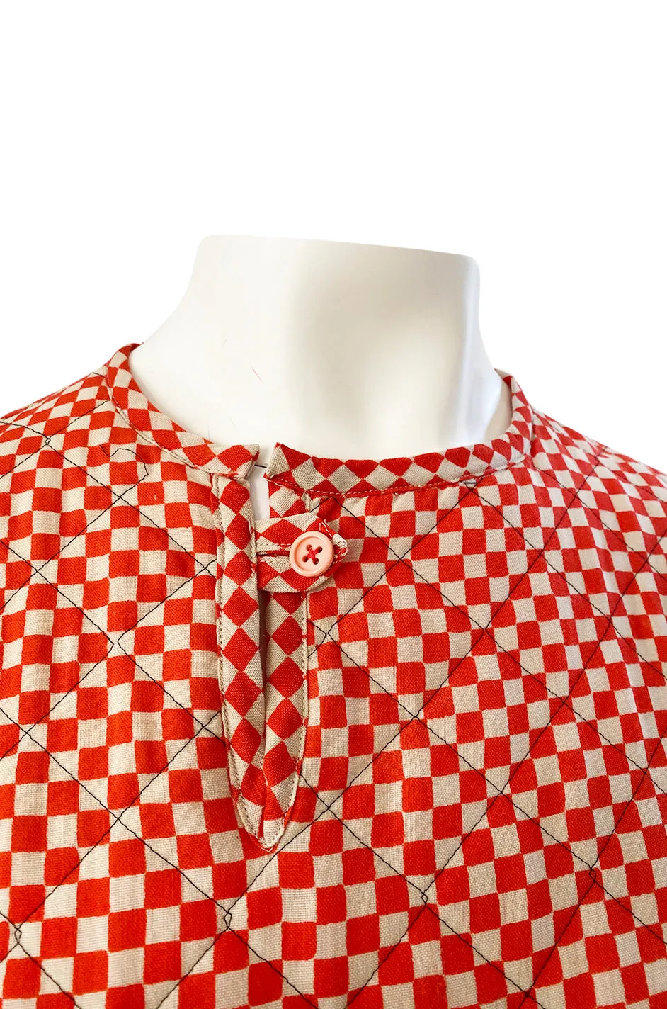 Rare 1971 Marion Foale and Sally Tuffin Red & White Check 'Pajama' Pant Set