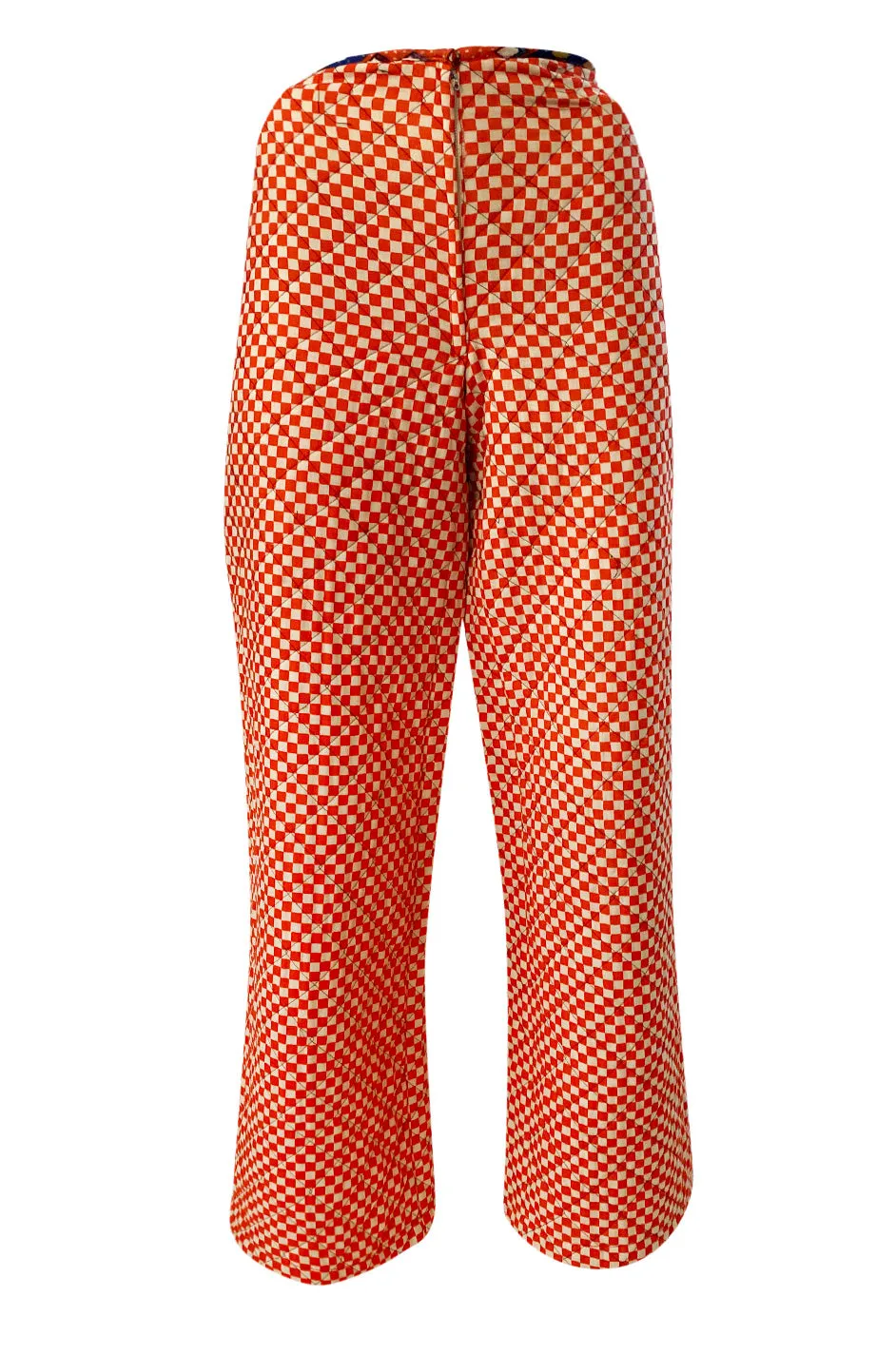 Rare 1971 Marion Foale and Sally Tuffin Red & White Check 'Pajama' Pant Set