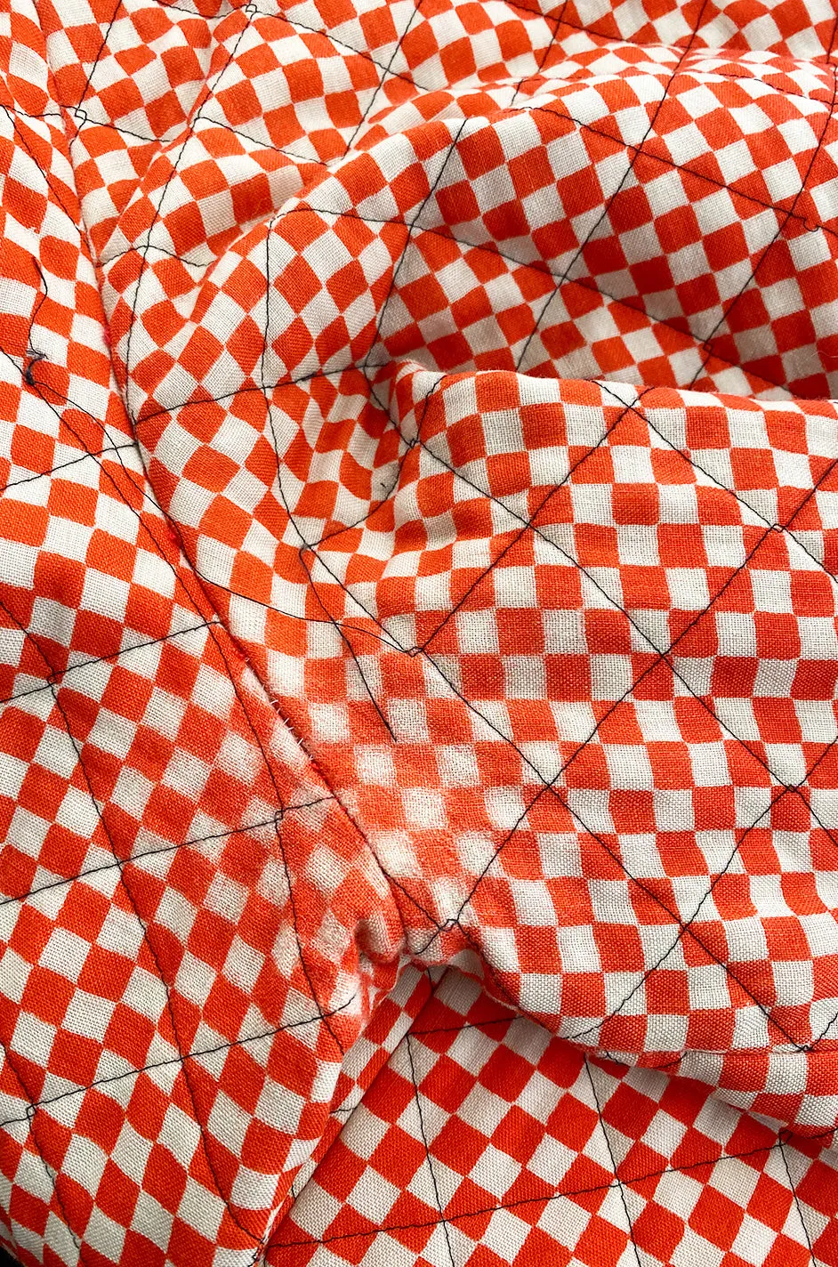 Rare 1971 Marion Foale and Sally Tuffin Red & White Check 'Pajama' Pant Set