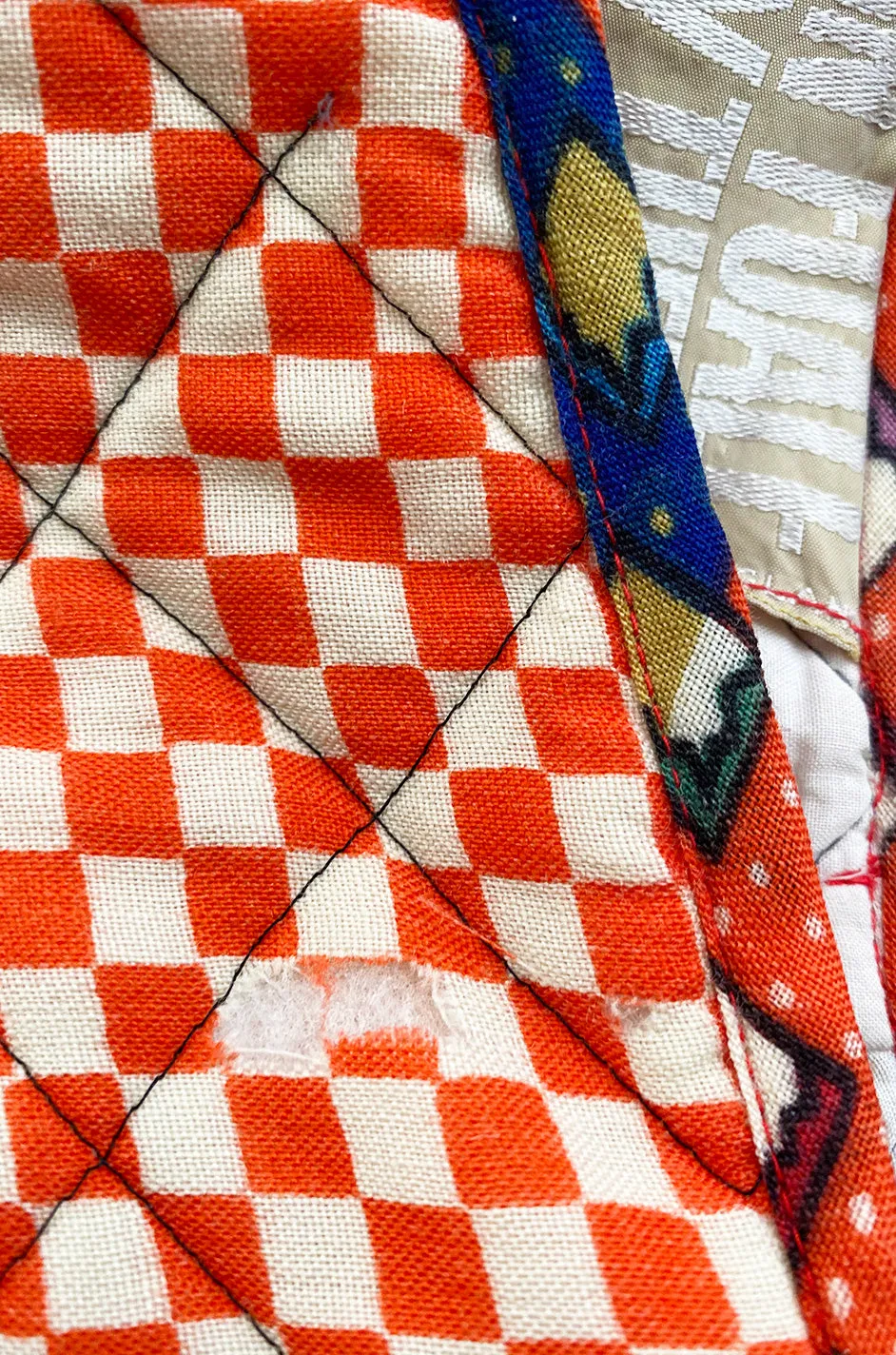 Rare 1971 Marion Foale and Sally Tuffin Red & White Check 'Pajama' Pant Set