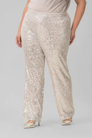 SEQUIN SEMI FLARED PANTS
