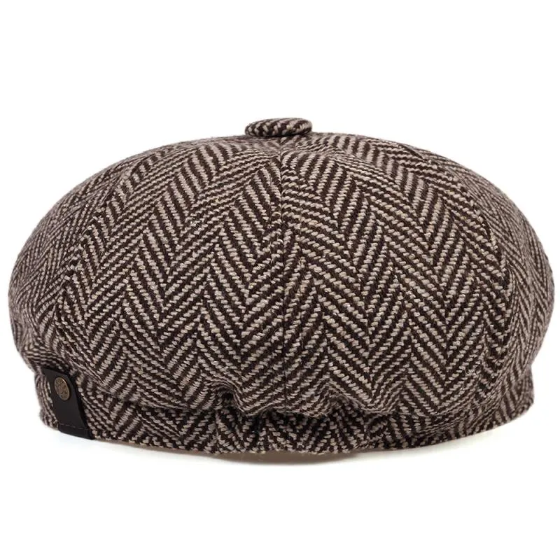 Shelby Herringbone Newsboy Cap