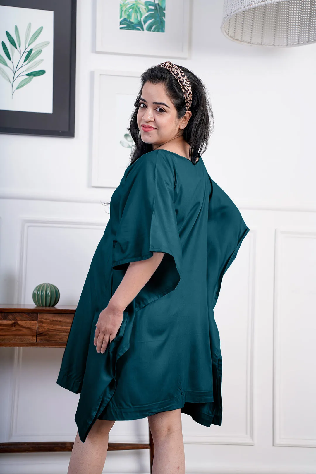 Teal Rayon MaternityKaftan - BabyBanner