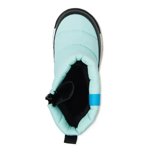 Toddler Girls Water-Repellent Upper And Side Zippers Puffy Winter Boots