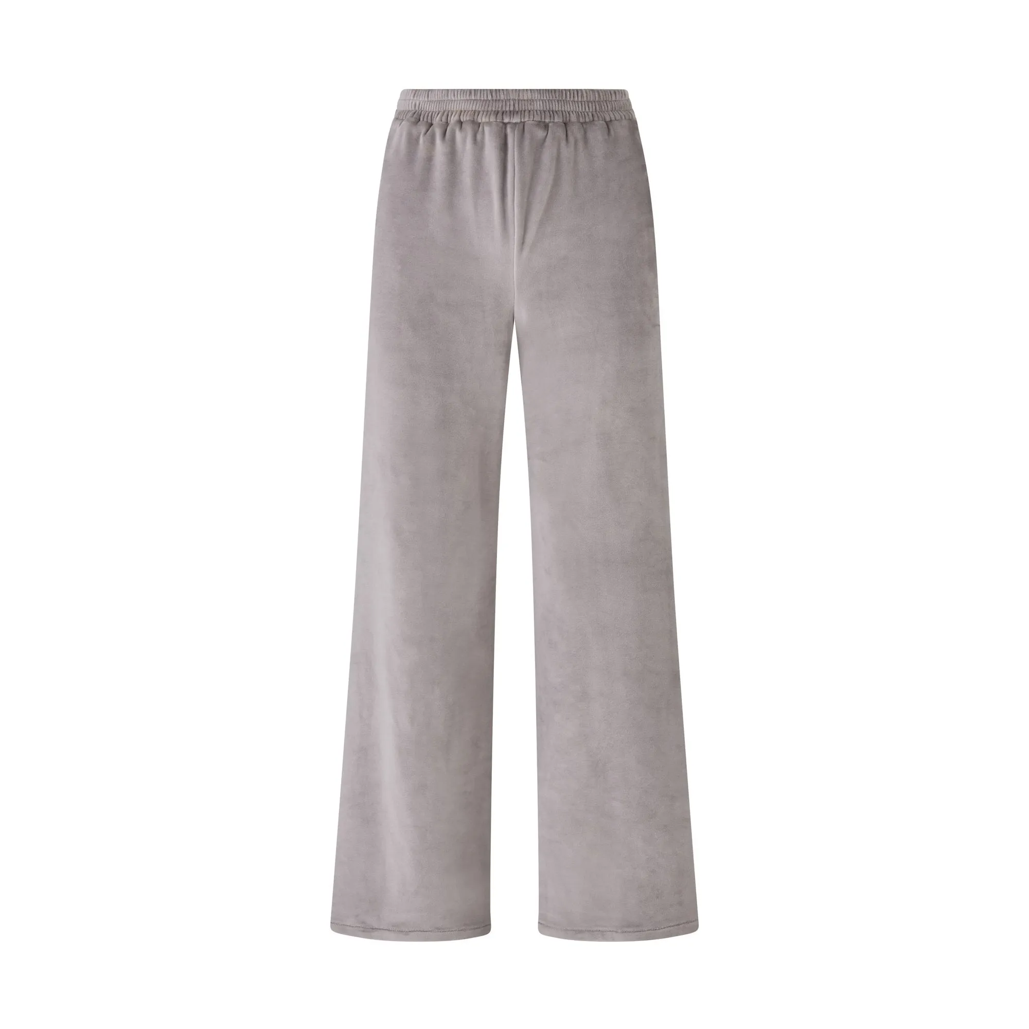 VELOUR WIDE LEG PANT | SMOKE