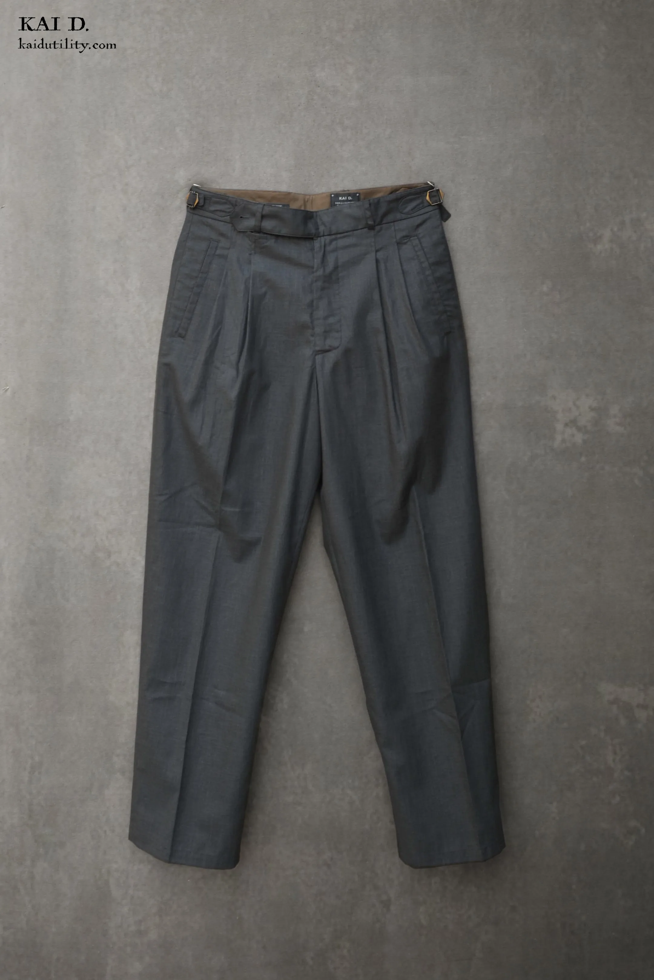 Wide Leg Matisse Pants - Cool Touch Cotton Linen - Slate - 32