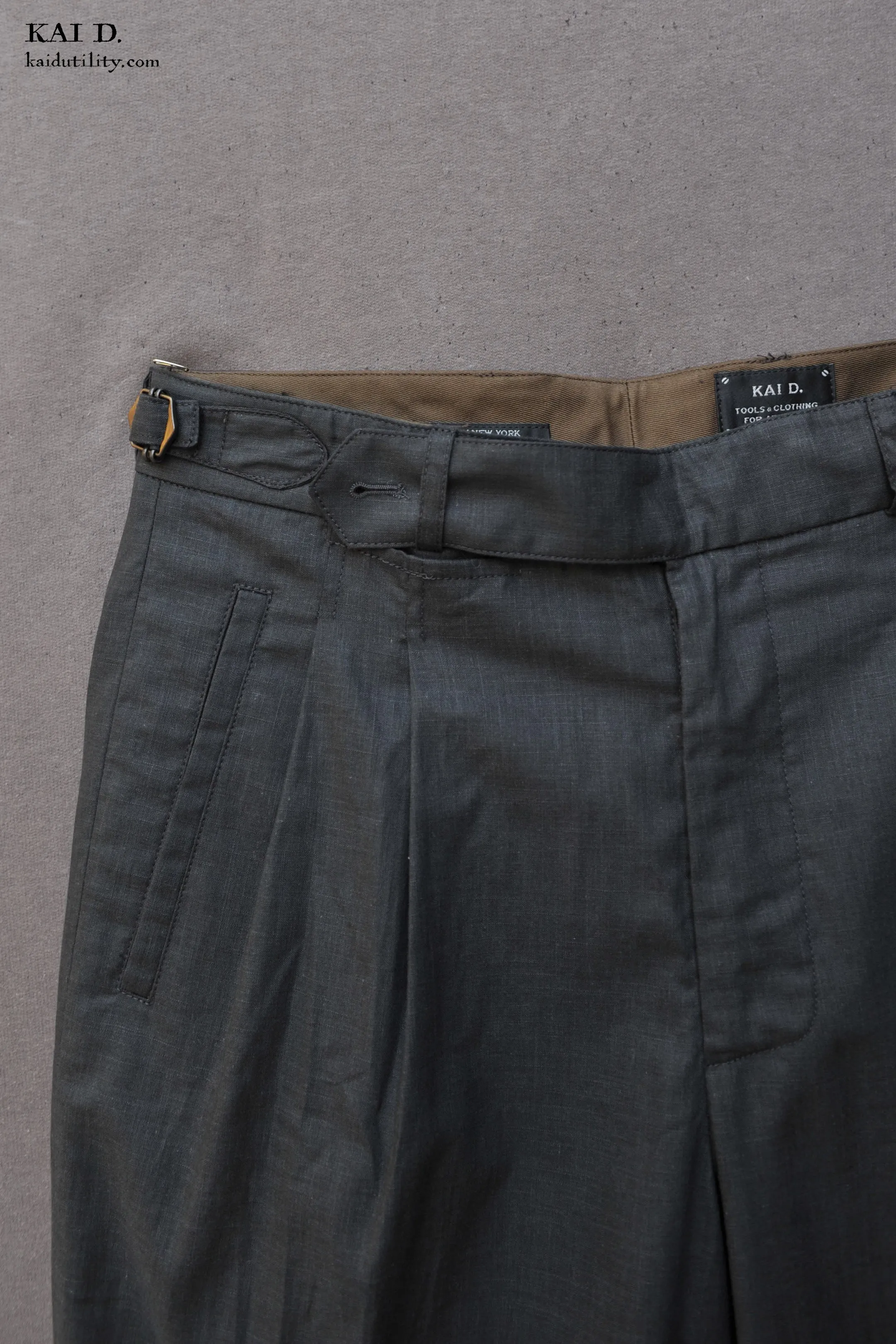 Wide Leg Matisse Pants - Cool Touch Cotton Linen - Slate - 32