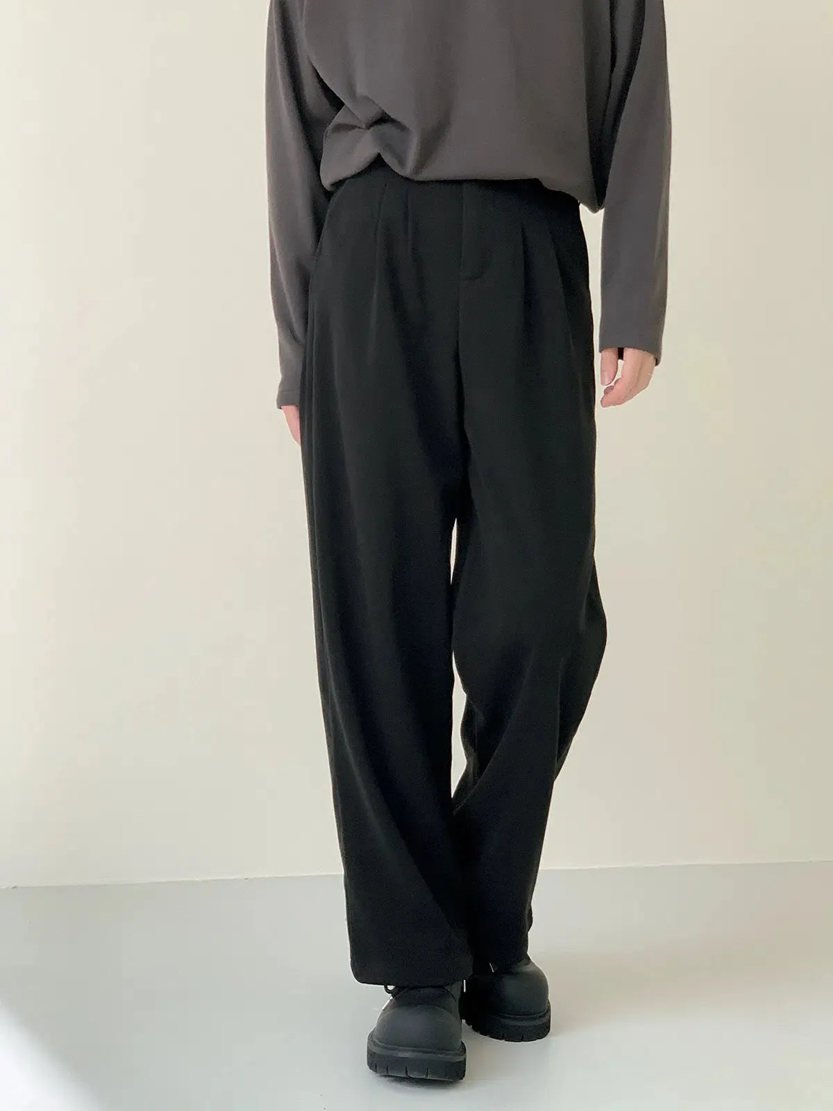 Zhou Casual Thickened Loose Straight Pants