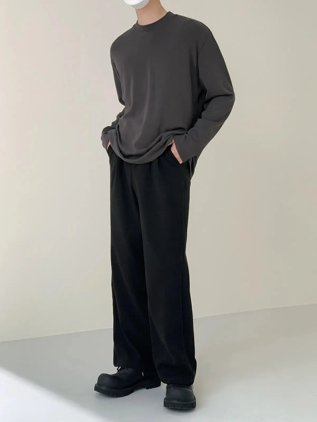 Zhou Casual Thickened Loose Straight Pants