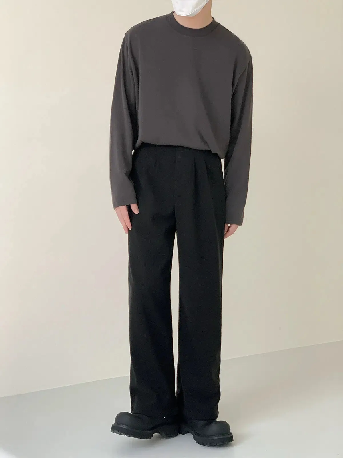Zhou Casual Thickened Loose Straight Pants