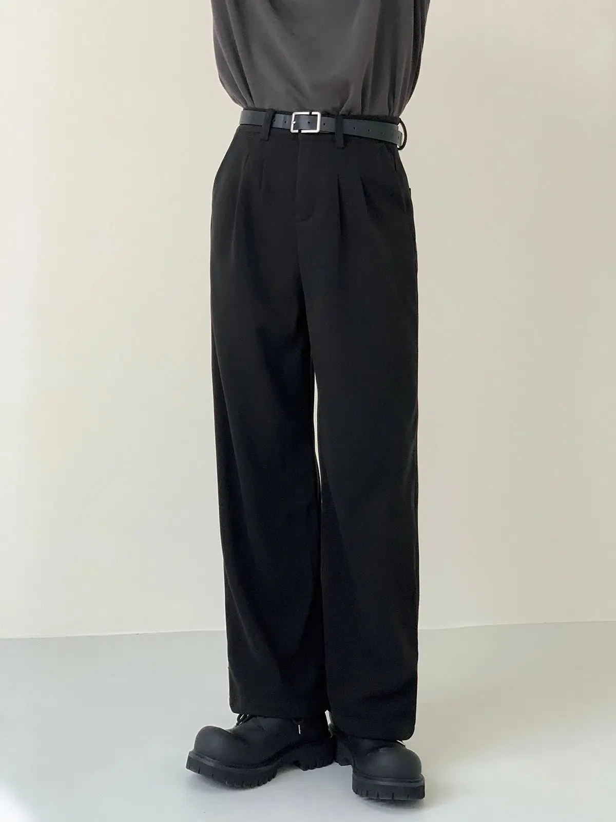 Zhou Casual Thickened Loose Straight Pants